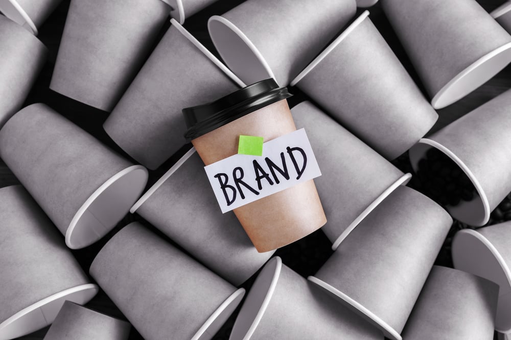 Coffee identity brand building concept with different and standing out from others